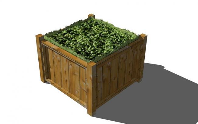 Sketchup素材模型|木树池景观素材组件 Sketchup素材模型|木树池景观素材组件