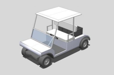Sketchup素材模型|高尔夫球车巡逻车，交通工具，素材组件-BIM建筑网