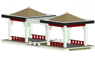 Sketchup小品模型|公园景观亭凉亭,小品,中式风格-BIM建筑网