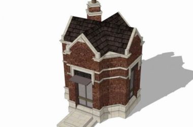 Sketchup小品模型|门卫亭岗亭,小品,英式古典风格-BIM建筑网