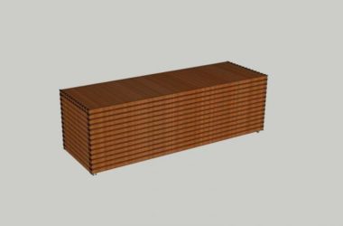 Sketchup素材模型|户外木座椅,公共椅公园椅长凳,景观素材组件-BIM建筑网