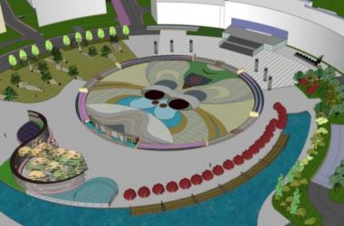 Sketchup景观模型|办公广场景观,现代风格-BIM建筑网