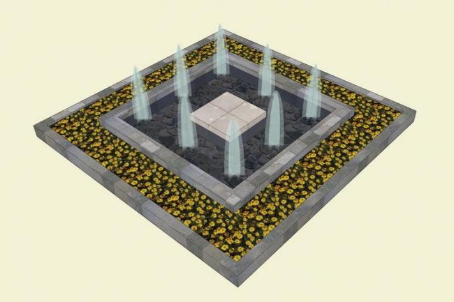 Sketchup素材模型|水景喷泉景观素材组件 Sketchup素材模型|水景喷泉景观素材组件