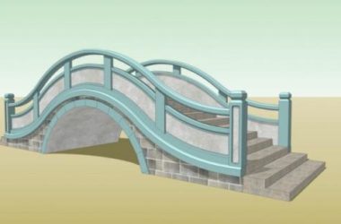 Sketchup素材模型|石拱桥,景观素材组件-BIM建筑网