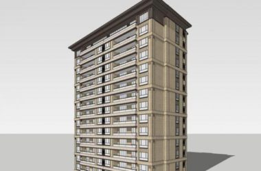 Sketchup住宅模型|多层住宅,新亚洲洋房,现代风格,居住建筑-BIM建筑网