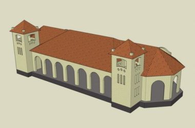 Sketchup素材模型|欧式廊架素材组件,古典风格-BIM建筑网
