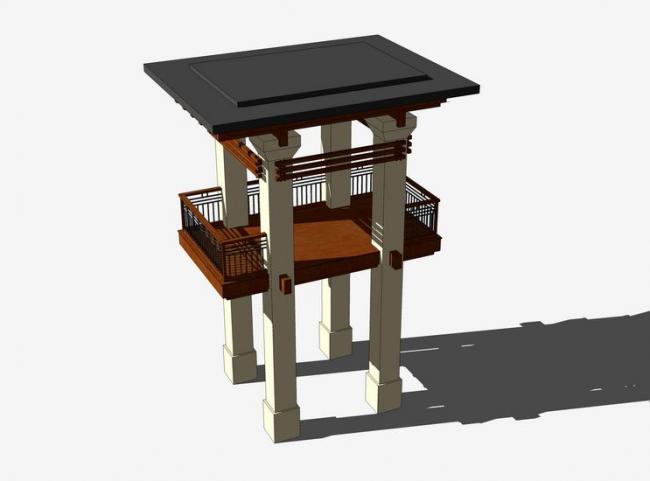 Sketchup小品模型|观景平台,景观小品 Sketchup小品模型|观景平台,景观小品