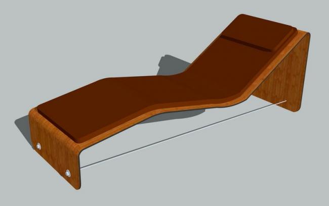 Sketchup素材模型|躺椅椅子素材组件现代 Sketchup素材模型|躺椅椅子素材组件现代