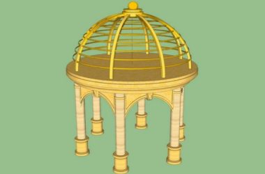 Sketchup景观模型|欧式景观亭子,小品,古典风格-BIM建筑网