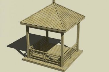 Sketchup小品模型|亭子,小品,景观,休闲木凉亭-BIM建筑网