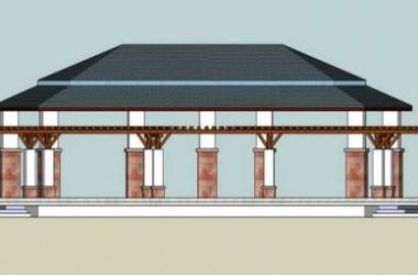 Sketchup小品模型|带花架的景观凉亭,亭子,小品-BIM建筑网