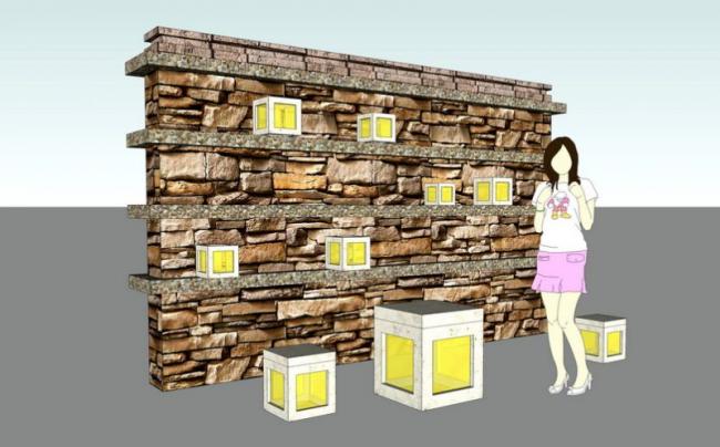 Sketchup素材模型|现代景墙景观素材组件 Sketchup素材模型|现代景墙景观素材组件