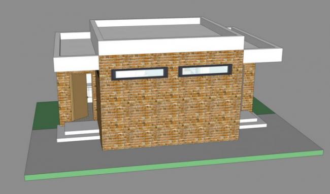 Sketchup素材模型|岗亭景观现代素材组件 Sketchup素材模型|岗亭景观现代素材组件