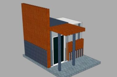 Sketchup小品模型|保安亭保安室门卫岗亭素材组件,现代小品-BIM建筑网