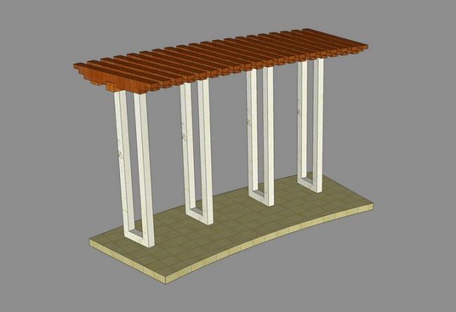 Sketchup素材模型|花架景观素材组件 Sketchup素材模型|花架景观素材组件