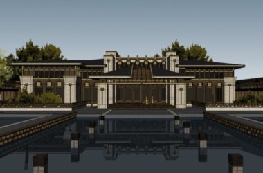 Sketchup商业模型|多层会所，中式风格，商业建筑-BIM建筑网