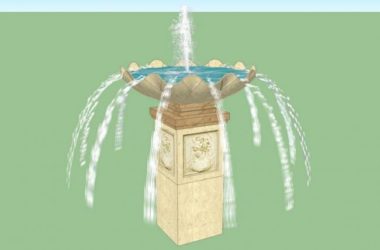 Sketchup素材模型|欧式水景喷泉,景观,古典-BIM建筑网