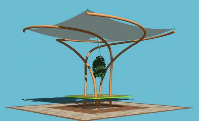 Sketchup素材模型|张拉膜景观素材组件 Sketchup素材模型|张拉膜景观素材组件