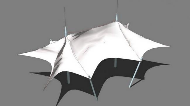Sketchup素材模型|张拉膜景观素材组件 Sketchup素材模型|张拉膜景观素材组件