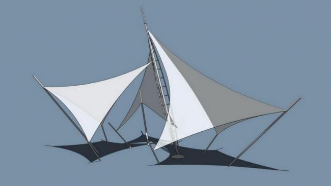 Sketchup素材模型|张拉膜景观素材组件 Sketchup素材模型|张拉膜景观素材组件