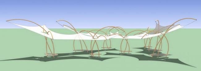 Sketchup素材模型|张拉膜景观素材组件 Sketchup素材模型|张拉膜景观素材组件
