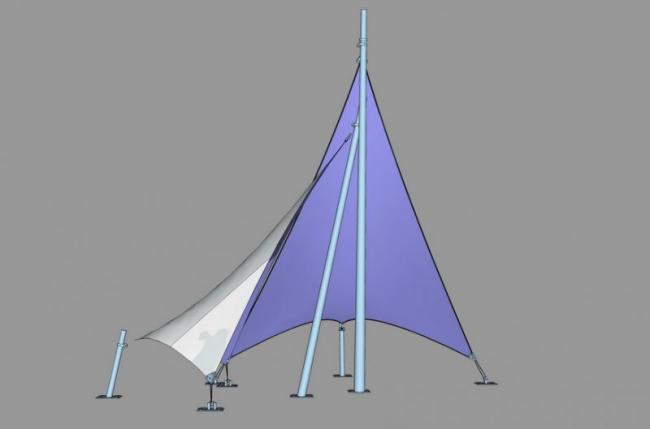 Sketchup素材模型|张拉膜景观素材组件 Sketchup素材模型|张拉膜景观素材组件
