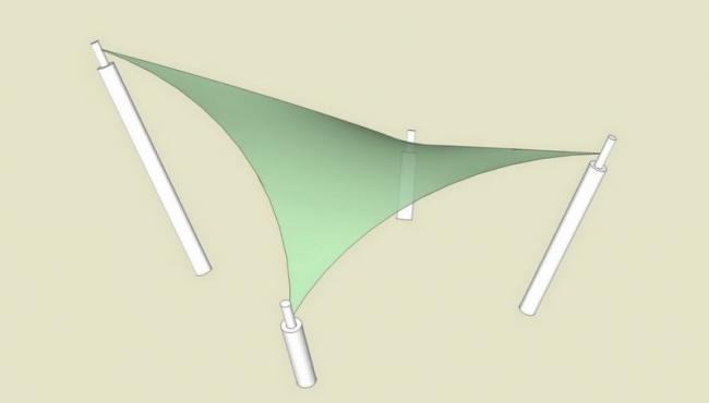 Sketchup素材模型|张拉膜景观素材组件 Sketchup素材模型|张拉膜景观素材组件