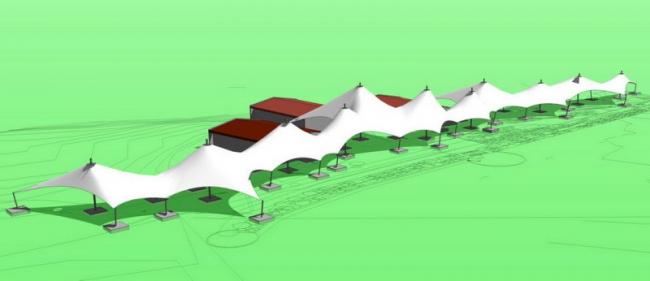 Sketchup素材模型|张拉膜景观室外素材组件 Sketchup素材模型|张拉膜景观室外素材组件