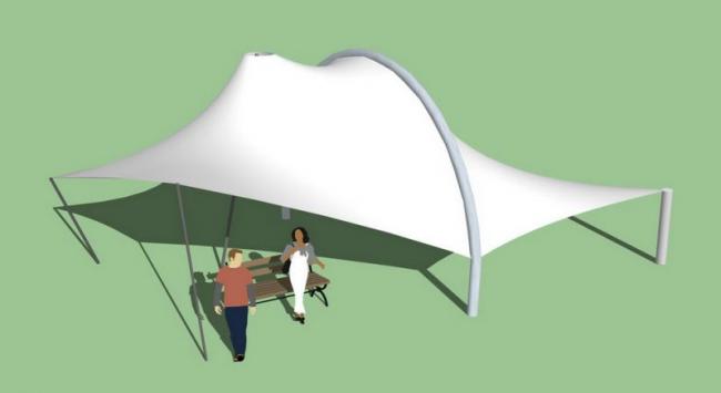 Sketchup素材模型|张拉膜景观素材组件 Sketchup素材模型|张拉膜景观素材组件