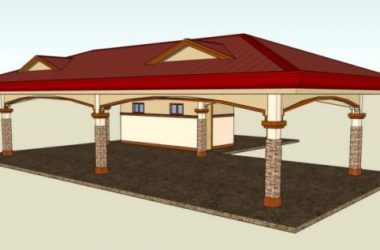 Sketchup素材模型|廊架,亭子,小品-BIM建筑网