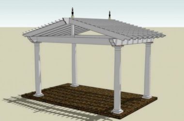 Sketchup素材模型|花架,亭子,景观,小品-BIM建筑网