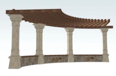 Sketchup素材模型|花架景观素材组件-BIM建筑网
