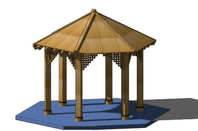 Sketchup小品模型|凉亭,中式风格,小品 Sketchup小品模型|凉亭,中式风格,小品