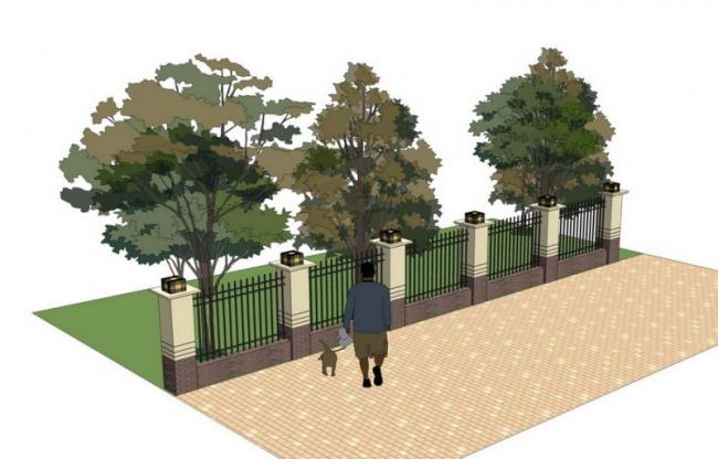 Sketchup素材模型|围墙围栏护栏素材组件 Sketchup素材模型|围墙围栏护栏素材组件