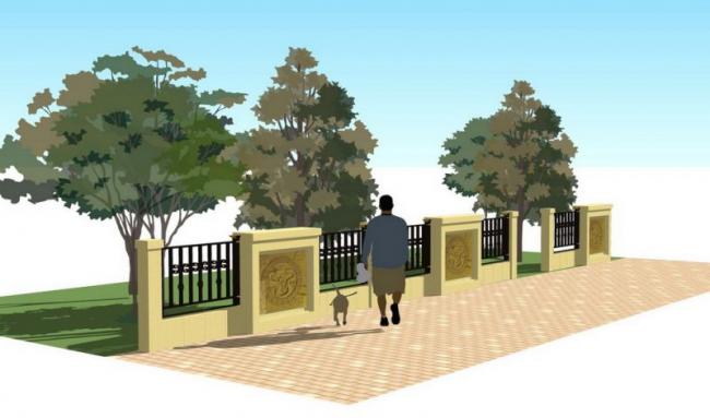 Sketchup素材模型|围墙围栏护栏素材组件 Sketchup素材模型|围墙围栏护栏素材组件