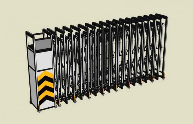 Sketchup素材模型|入口出口大门电动伸缩门 Sketchup素材模型|入口出口大门电动伸缩门