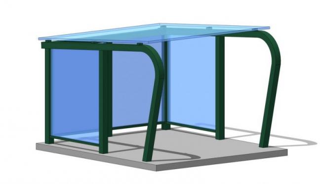 Sketchup素材模型|休闲小雨棚模型素材组件 Sketchup素材模型|休闲小雨棚模型素材组件