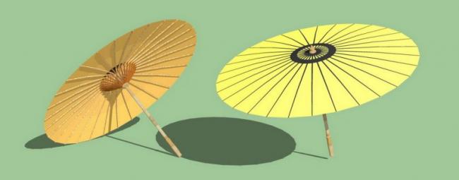Sketchup素材模型|艺术雨伞模型素材组件 Sketchup素材模型|艺术雨伞模型素材组件