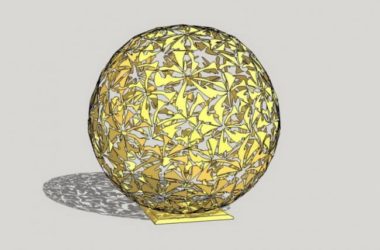 Sketchup素材模型|球形景观雕塑小品模型素材组件,现代风格-BIM建筑网