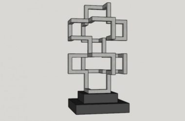Sketchup素材模型|景观雕塑小品模型素材组件,现代风格-BIM建筑网