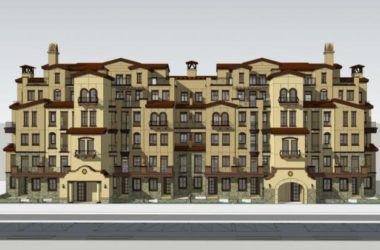 Sketchup住宅模型|地中海风情洋房,多层住宅,古典风格,居住建筑-BIM建筑网