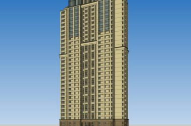 Sketchup住宅模型|高层住宅,居住建筑,法式古典风格-BIM建筑网