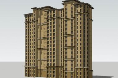 Sketchup住宅模型|高层住宅，居住建筑，欧式风格，古典风格-BIM建筑网