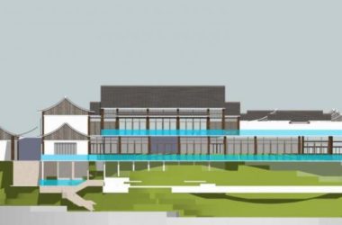 Sketchup酒店模型|多层山地酒店,中式风格-BIM建筑网
