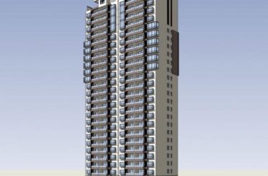 Sketchup住宅模型|高层住宅，居住建筑，新中式风格-BIM建筑网