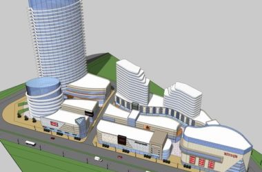 Sketchup综合体模型|高层办公楼,商业街,多层高层混合综合体,现代风格-BIM建筑网