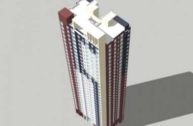 Sketchup住宅模型|高层住宅，居住建筑，现代风格-BIM建筑网