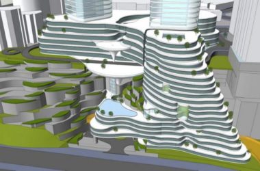 Sketchup酒店模型|超高层邻崖酒店概念方案,现代风格-BIM建筑网