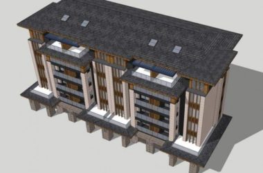 Sketchup住宅模型|草原风洋房，多层住宅，现代风格，居住建筑-BIM建筑网