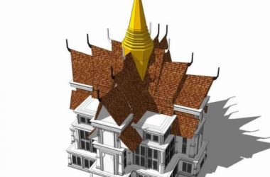 Sketchup文化模型|多层教堂,泰式,古典东南亚风格,文化宗教建筑-BIM建筑网